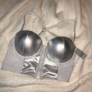 Rue 21 silver bustier bra